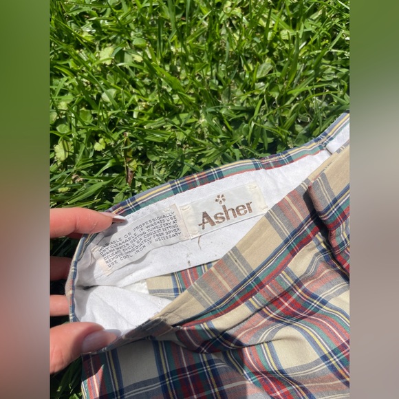 70s Vintage Light Weight Plaid Pants - Picture 2 of 8